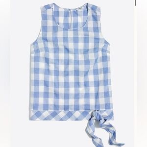 Jcrew Factory Blue Sleeveless Gingham Top